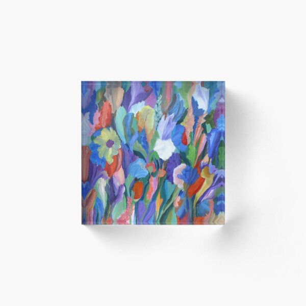 Dance of the Flowers. From an original acrylic painting by Pamela Parsons. Acrylic Block