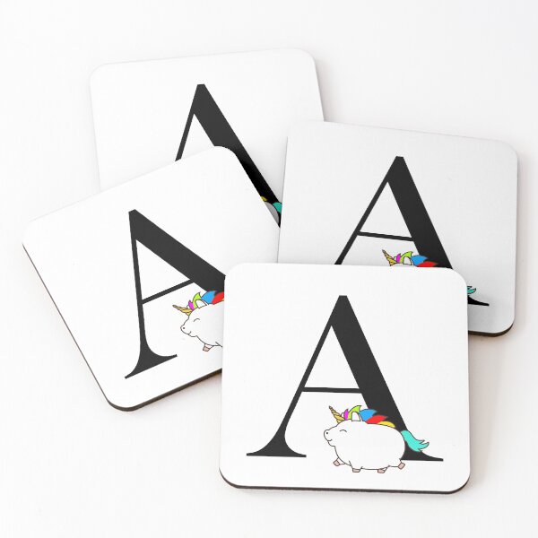 Artikelvorschau, Einhorn Buchstabe A Monogramm entworfen und verkauft von csaron92.