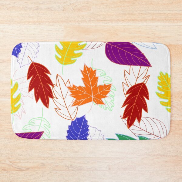 Item preview, Leaves Pattern - Bold Colors with Bold Outlines Behind designed and sold by A2Gretchen.