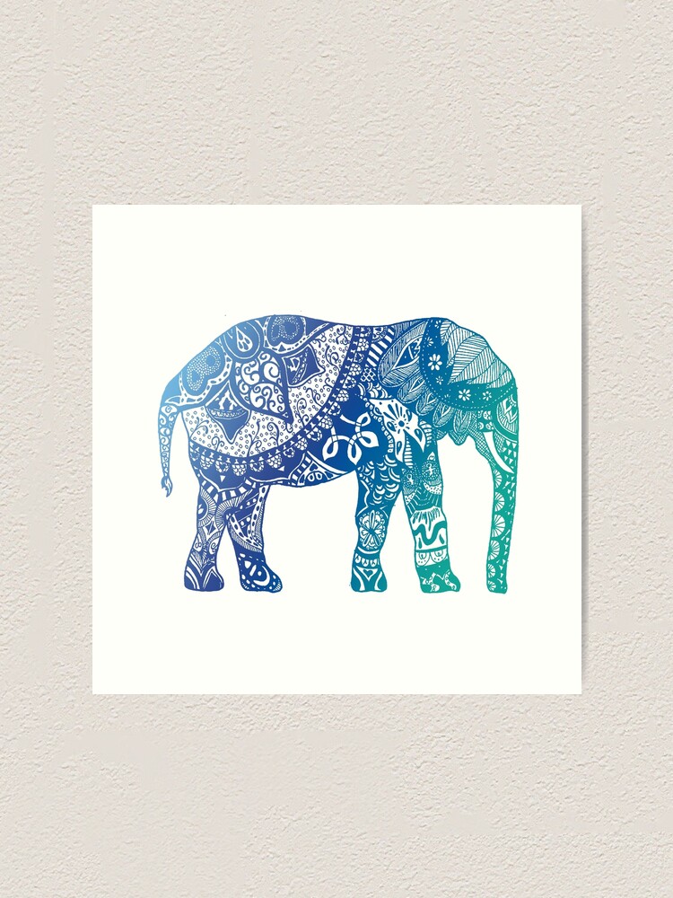 Blue Elephant | Art Print