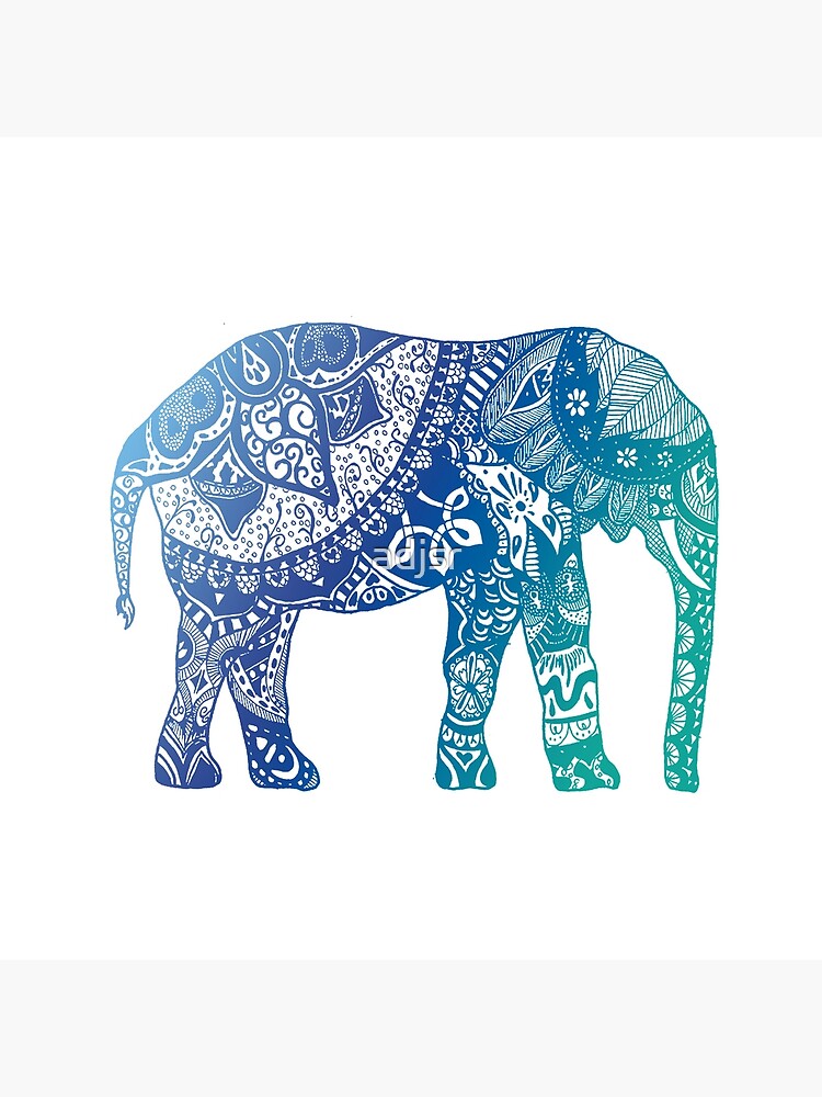 "Blue Elephant" Throw Pillow for Sale by adjsr Redbubble