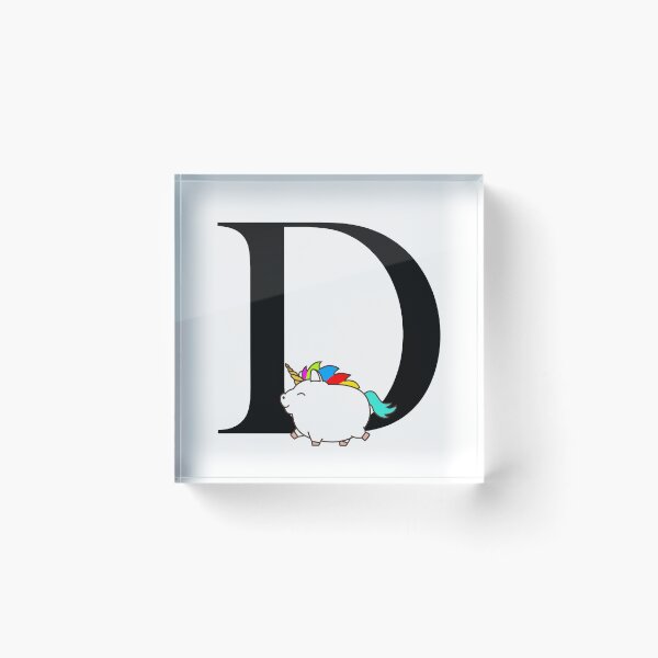 Item preview, Unicorn Letter D Monogram designed and sold by csaron92.