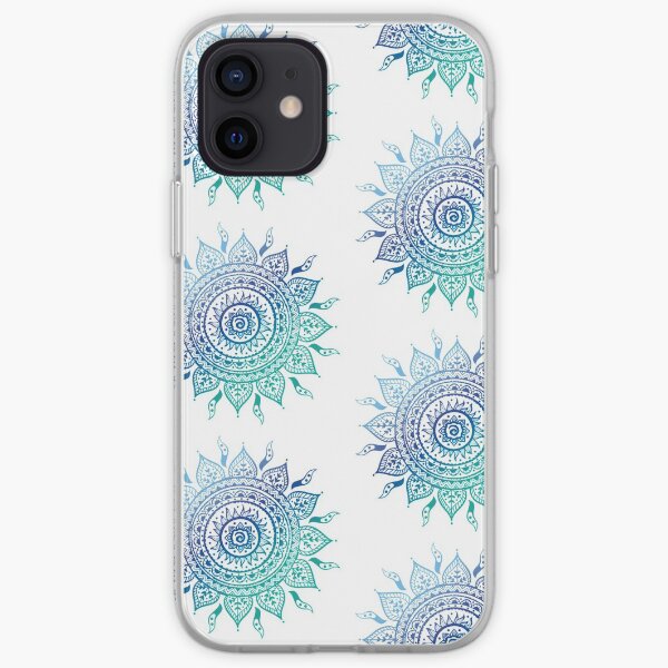 Blue Gradient Mandala iPhone Soft Case