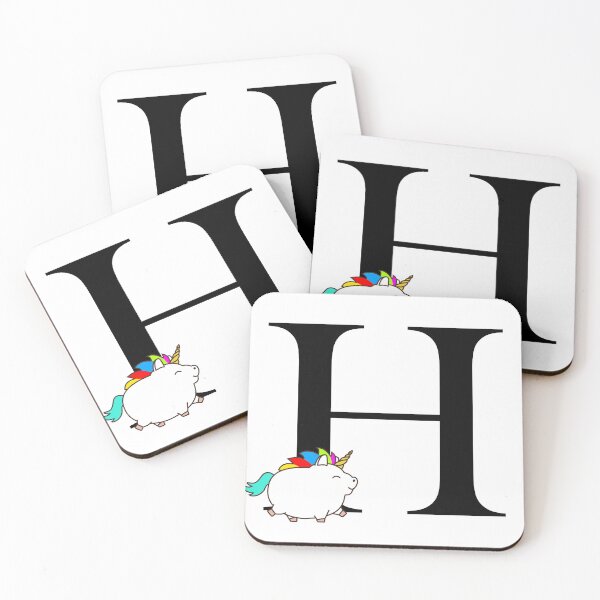 Item preview, Unicorn Letter H Monogram designed and sold by csaron92.