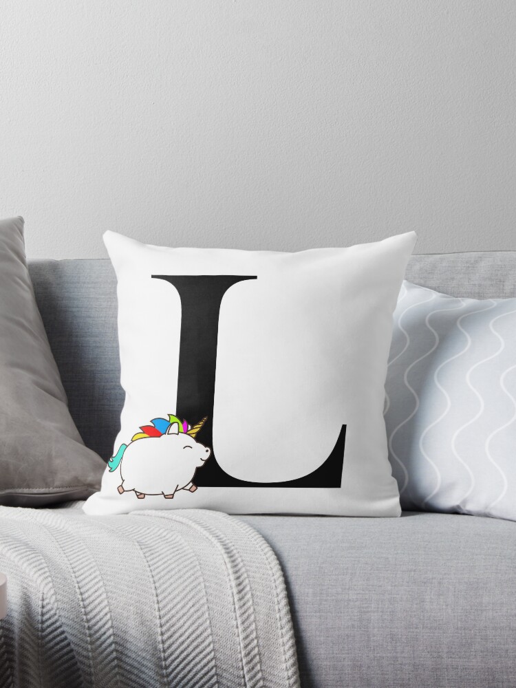 unicorn letter pillow