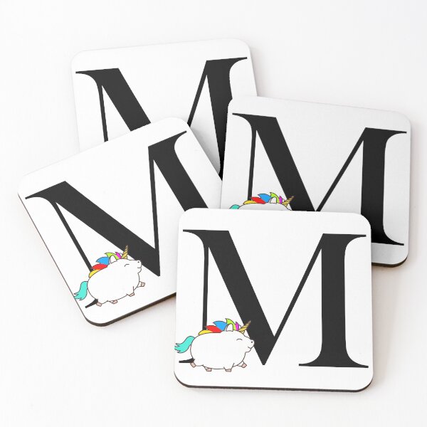 Item preview, Unicorn Letter M Monogram designed and sold by csaron92.