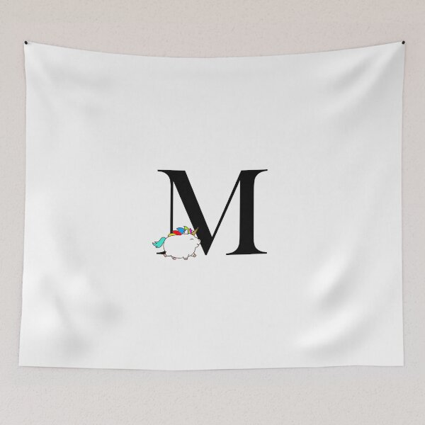 Item preview, Unicorn Letter M Monogram designed and sold by csaron92.