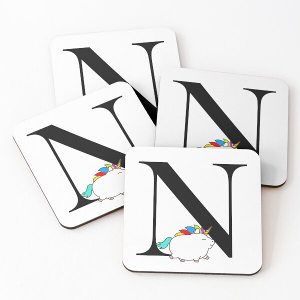 Item preview, Unicorn Letter N Monogram designed and sold by csaron92.