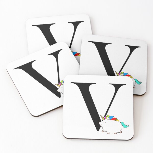 Item preview, Unicorn Letter V Monogram designed and sold by csaron92.