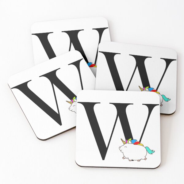 Item preview, Unicorn Letter W Monogram designed and sold by csaron92.