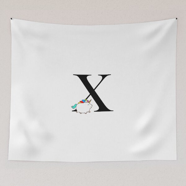 Item preview, Unicorn Letter X Monogram designed and sold by csaron92.