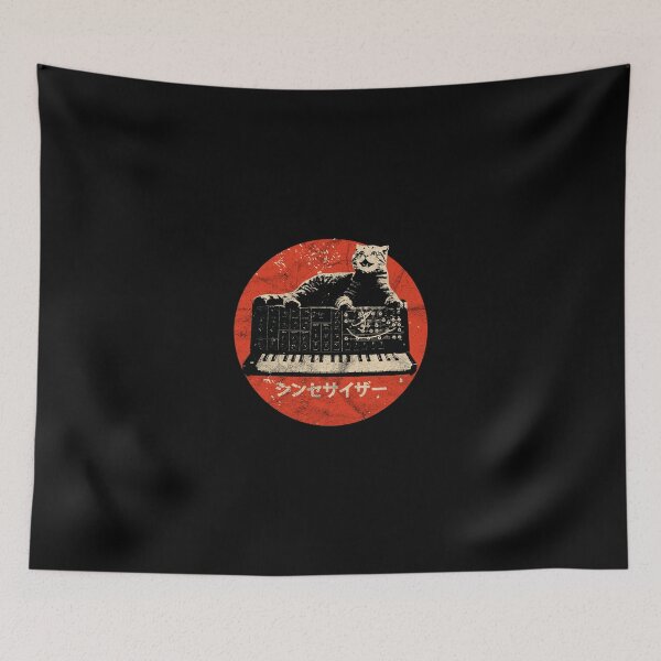 Item preview, Vintage Synth & Cat - Analog Synthesizer Nerd design designed and sold by A-Fashion.