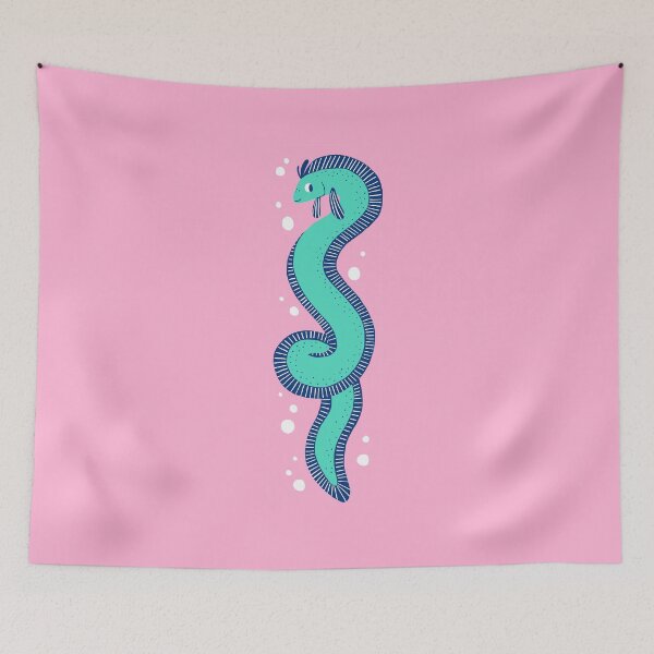 Item preview, Teal Eel on Pink designed and sold by tarynjohnson.