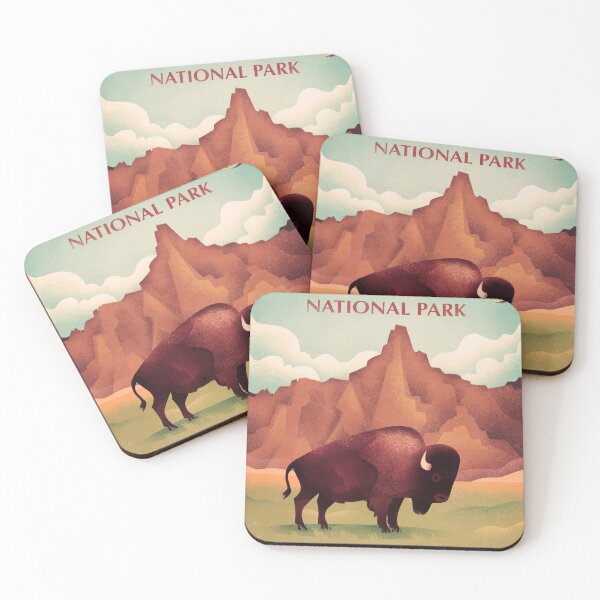 Item preview, Badlands Vintage Travel Poster designed and sold by martinwick.