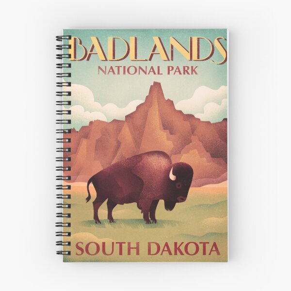 Item preview, Badlands Vintage Travel Poster designed and sold by martinwick.