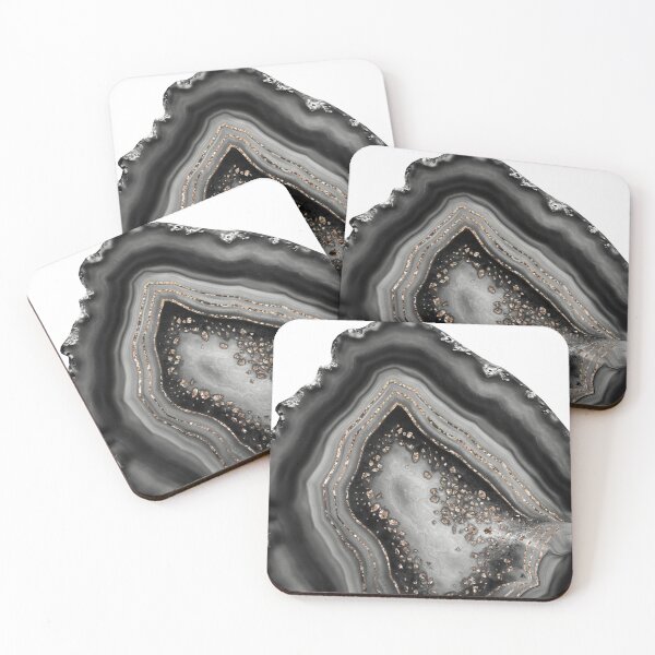 Item preview, Black Night Agate Glam with Gold Glam #1 (Photo of Glitter Only - Not Reflective) designed and sold by Anita's & Bella's Art.