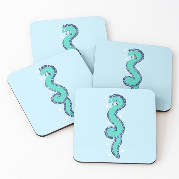 Item preview, Teal Eel Bubbles Sticker designed and sold by tarynjohnson.