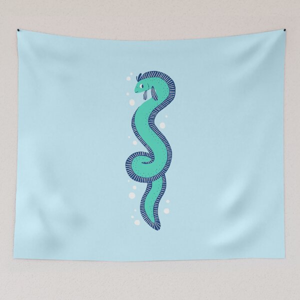 Item preview, Teal Eel Bubbles Sticker designed and sold by tarynjohnson.
