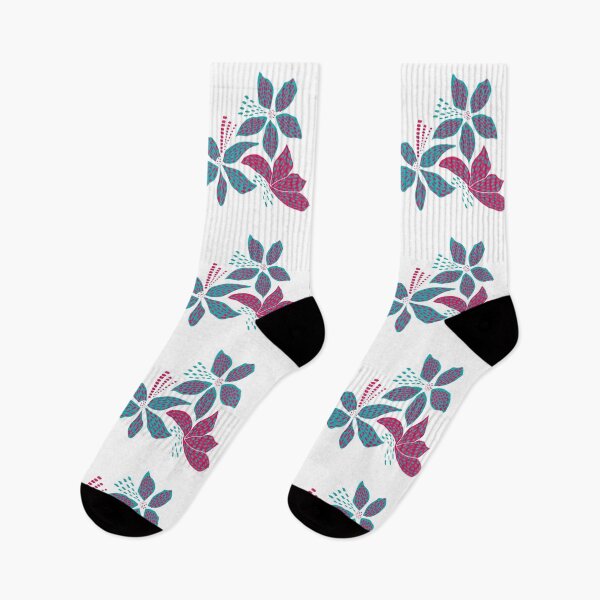 Item preview, Bouquet of Pink and blue flowers with dots designed and sold by marufemia.