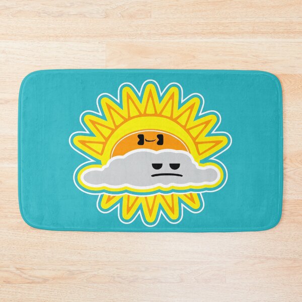 Item preview, Cute Happy Sun Peaking Over a Sad Gray Cloud  designed and sold by suoplushie.