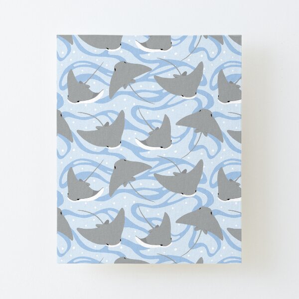 Stingrays - Cownose Ray - Sticker Pack Canvas Mounted Print