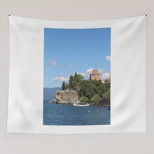 Item preview, Jovan Kaneo church Lake Ohrid landscape North Macedonia  designed and sold by goceris.