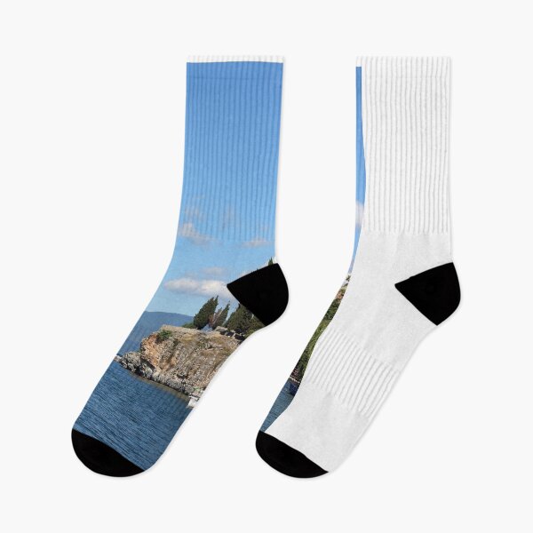 Item preview, Jovan Kaneo church Lake Ohrid landscape North Macedonia  designed and sold by goceris.