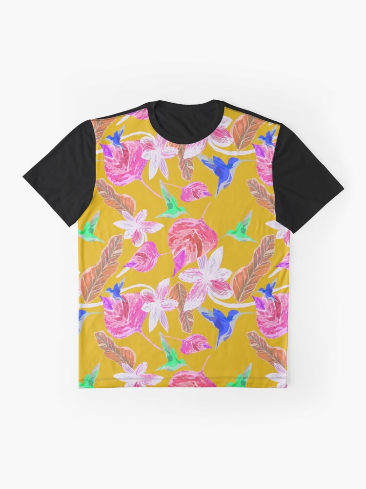 Alternative Ansicht von Kolibri und botanic Grafik T-Shirt