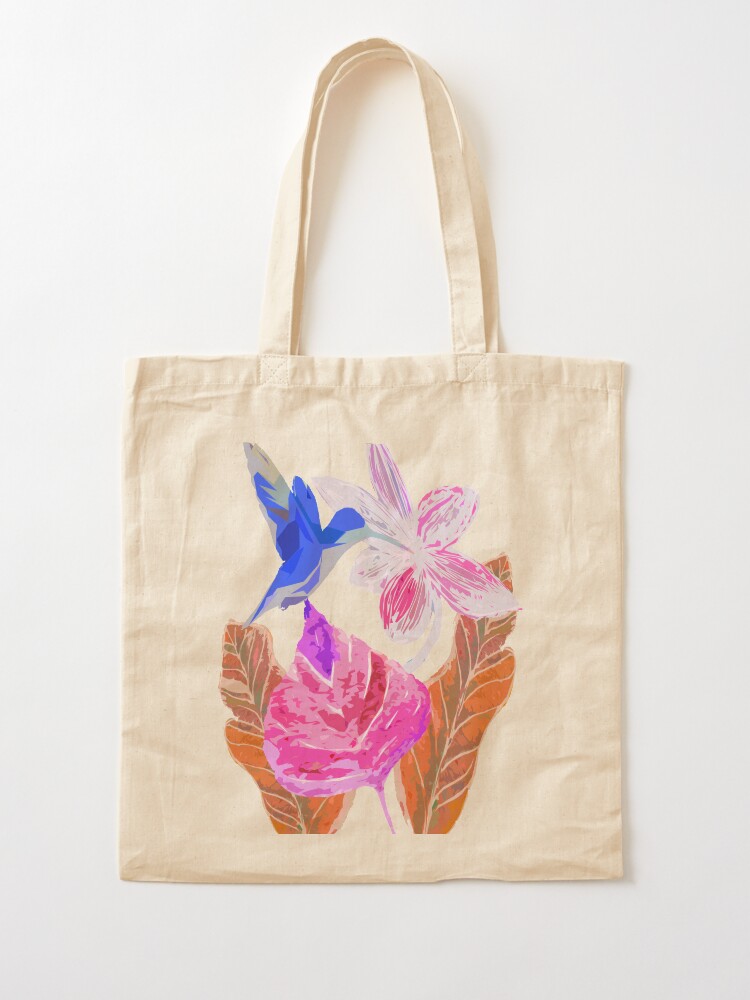 Alternative Ansicht von Kolibri und botanic Stofftasche