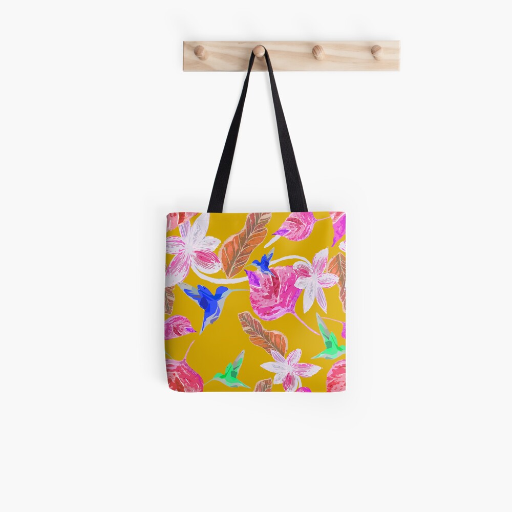 Kolibri und botanic Stofftasche