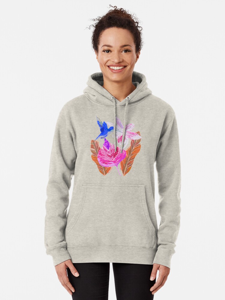 Alternative Ansicht von Kolibri und botanic Hoodie