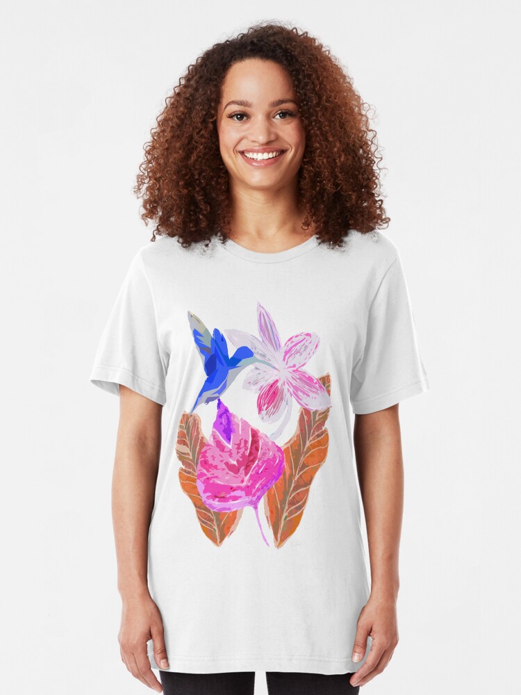 Alternative Ansicht von Kolibri und botanic Slim Fit T-Shirt
