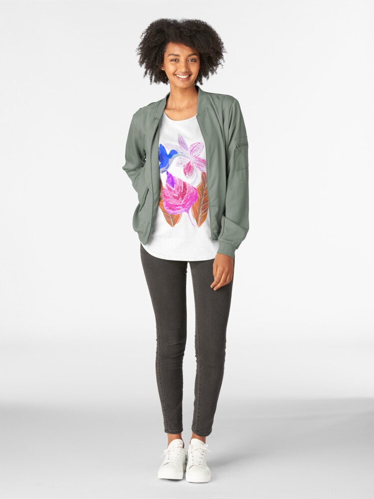 Alternative Ansicht von Kolibri und botanic Premium Rundhals-Shirt