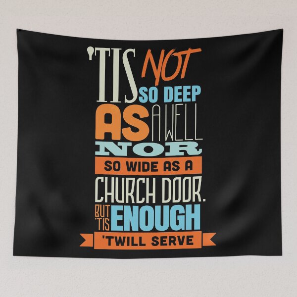 Item preview, "'Tis Not So Deep as a Well..." Shakespeare Quote Type Design designed and sold by danielliamgill.