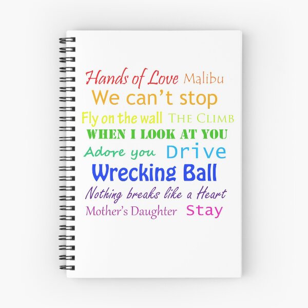 Item preview, Miley Cyrus song titles designed and sold by Emilie Boulter.