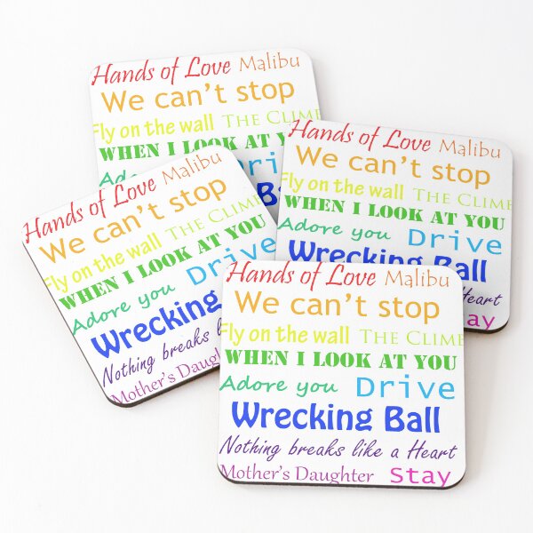 Item preview, Miley Cyrus song titles designed and sold by Emilie Boulter.