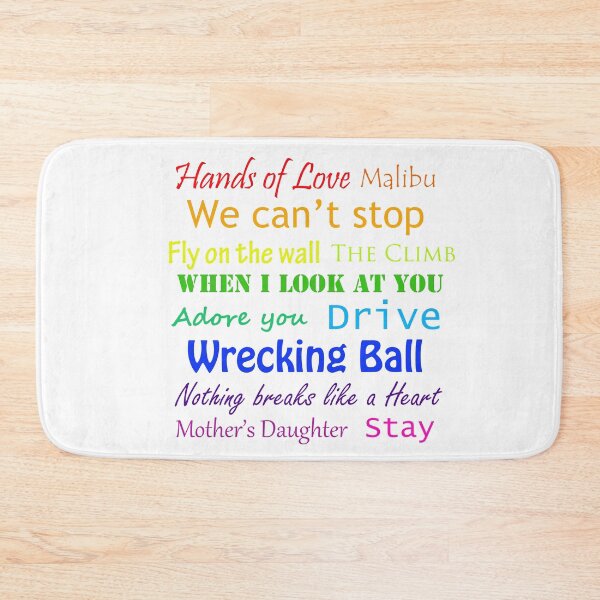 Item preview, Miley Cyrus song titles designed and sold by Emilie Boulter.