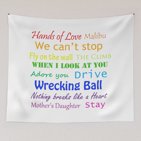 Item preview, Miley Cyrus song titles designed and sold by Emilie Boulter.