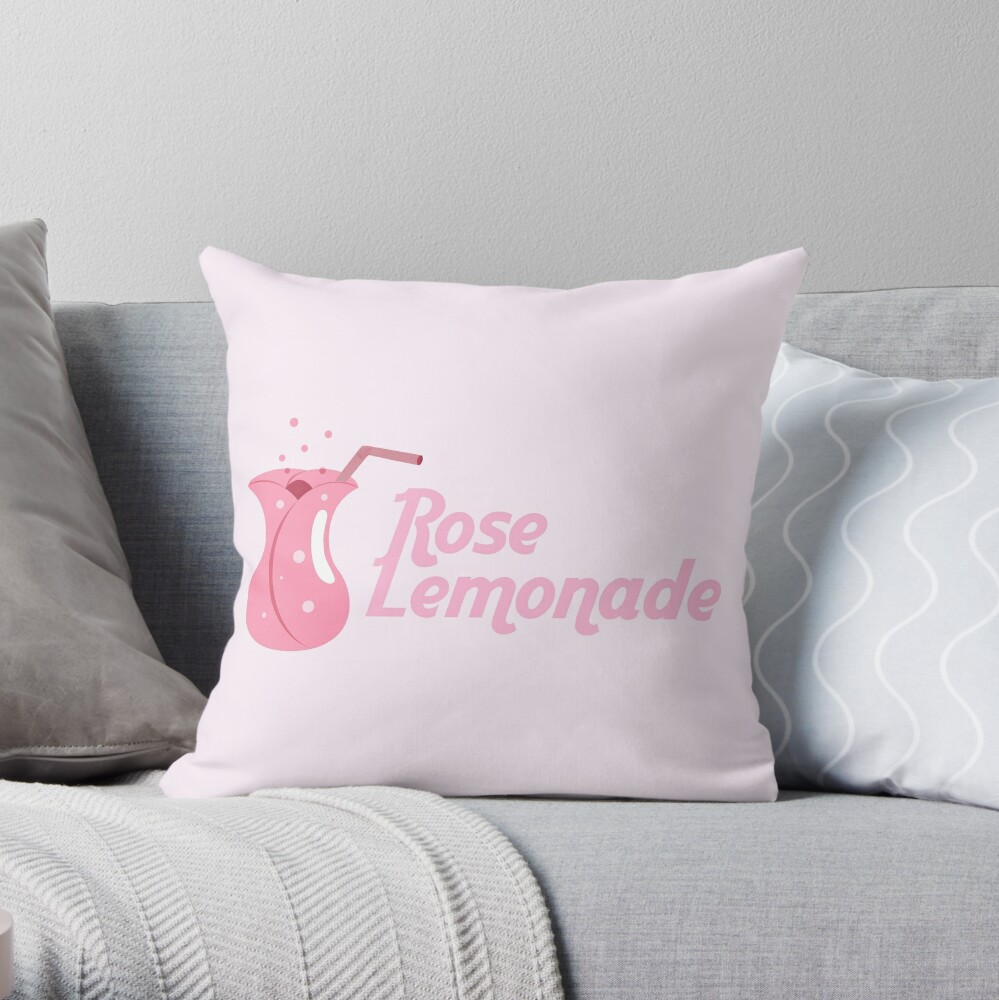 Rose Lemonade Throw Pillow