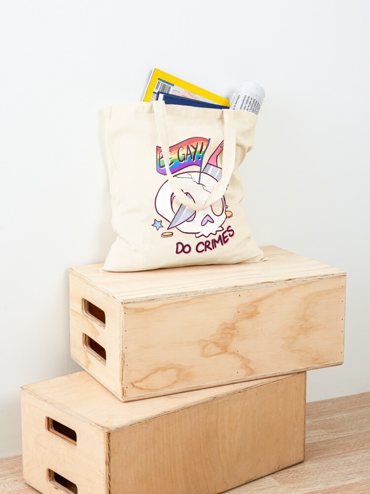 Alternate view of Be Gay Do Crimes Tote Bag