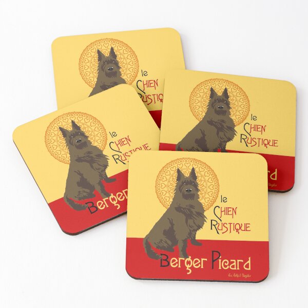 Item preview, Brindle Berger Picard, le Chien Rustique designed and sold by ArtfulDogster.