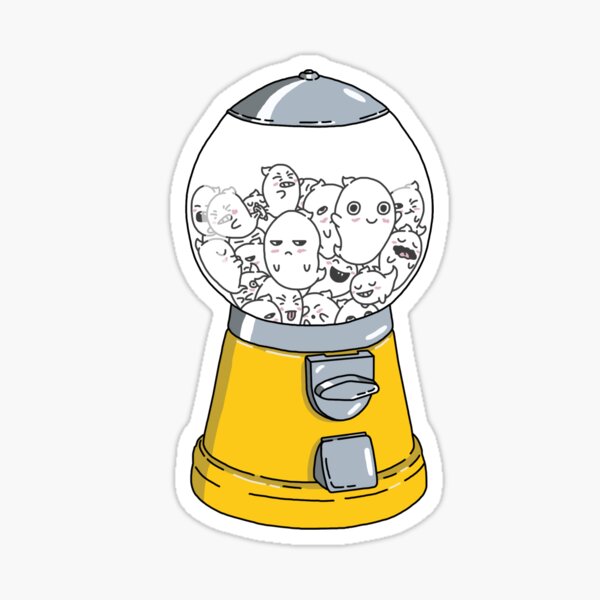 Ghostballs! It's like gumballs, but ghosts! Sticker