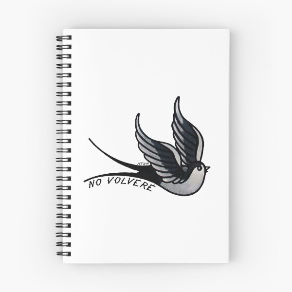 Item preview, I will not return black swallow tattoo designed and sold by emeteneme.