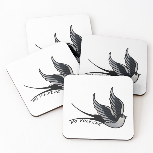 Item preview, I will not return black swallow tattoo designed and sold by emeteneme.