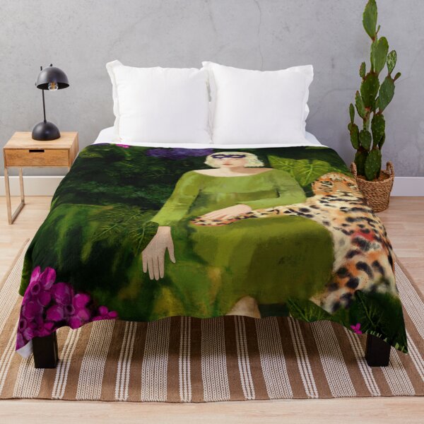 Item preview, Love is still a mystery. Woman and leopard in the lush garden. designed and sold by Anna Dianda.