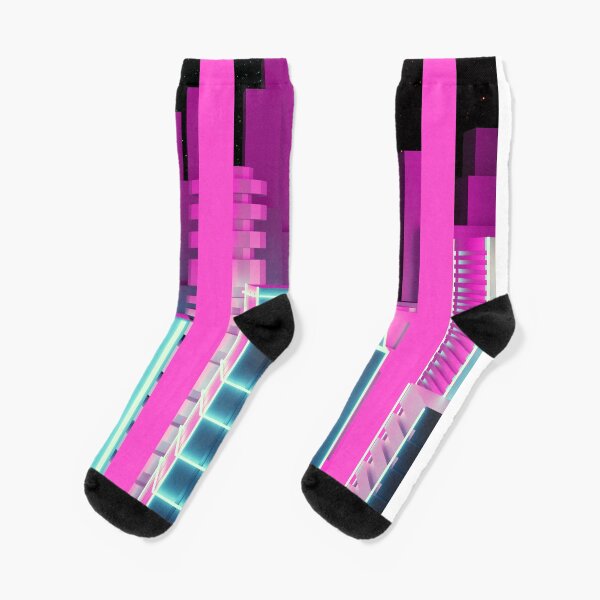 synthwave city 2 Socks