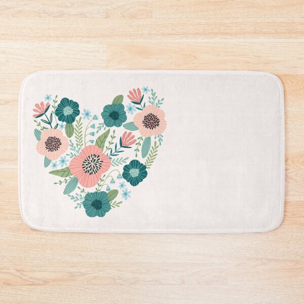 Item preview, Plant Lady Floral Pink Mint Heart Pastel Botanical Love designed and sold by ClassicalHollow.