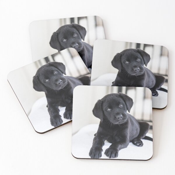 Item preview, Black labrador puppy designed and sold by PawsomePrints.