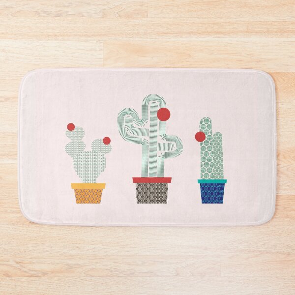 Item preview, Three cactus with flowers in cute pots designed and sold by marufemia.