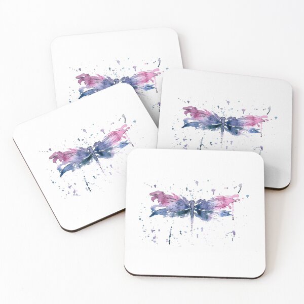 Item preview, Dragonfly Painting / Watercolor Dragonfly / Abstract art designed and sold by Alisha Watercolors.